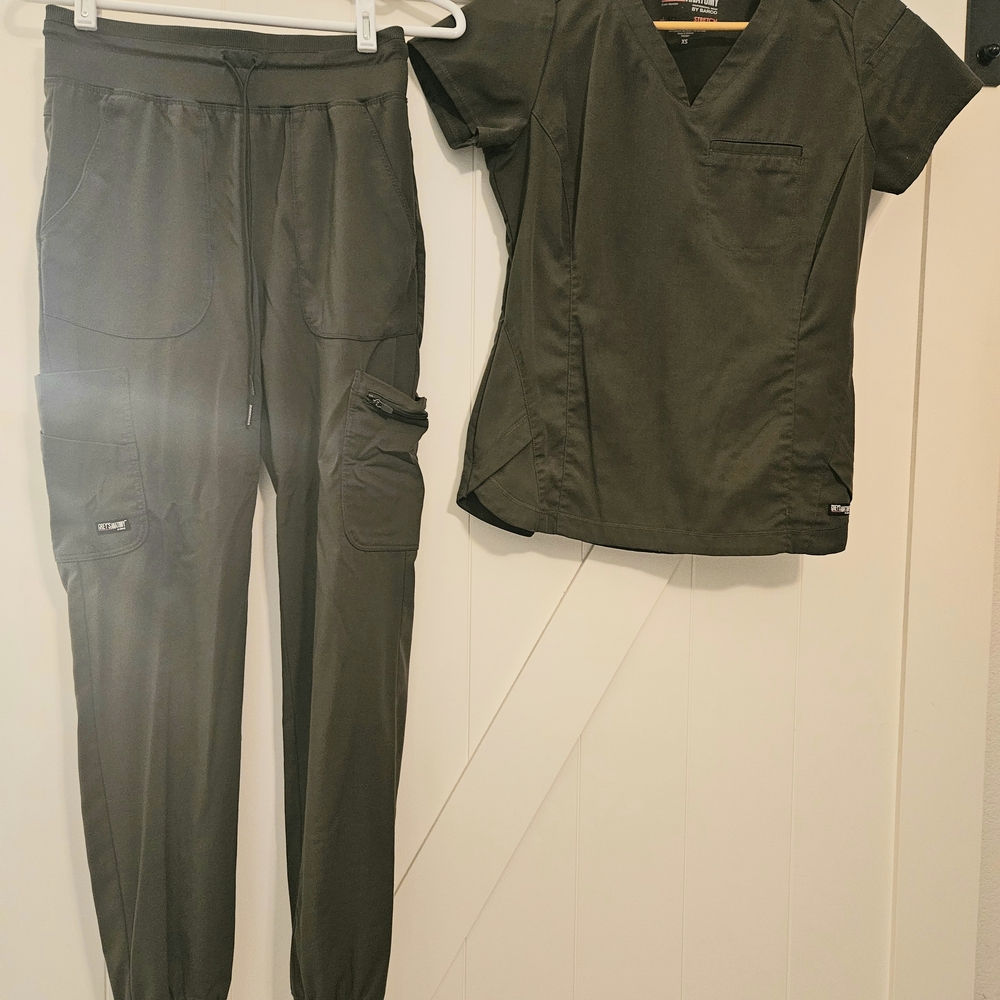 Olive Green Women's Scrub Set